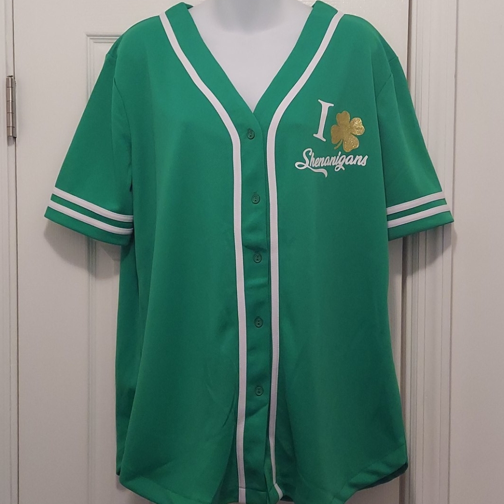 St.Patricks Day baseball style shirt